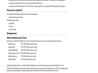 Dinosaurs and Birds - Dinosaur timeline