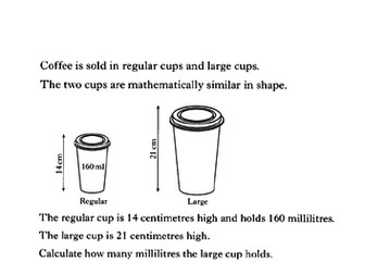 Area and Volume of Similar shapes