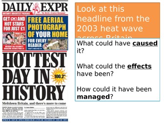 AQA GCSE New Spec Geography - UK Extreme Weather Case Study - UK 2003 Heatwave