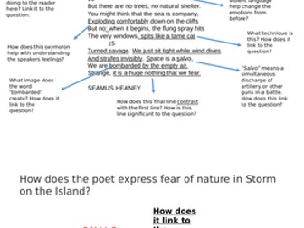Storm on the Island annotated questions