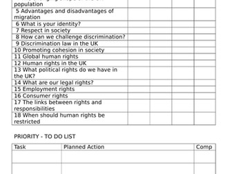 Citizenship 9 - 1 Theme A Living Together in the UK Revision Practice Guide