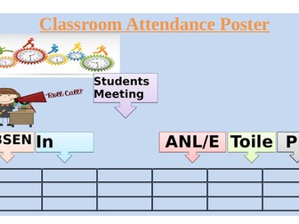 Classroom attendance Poster
