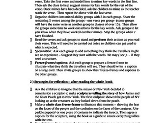 James and the Giant Peach by Roald Dhal - some simple drama approaches