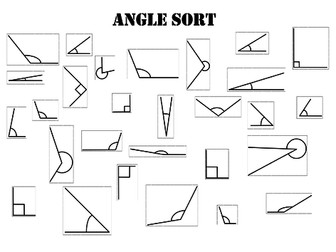 Angle sorting worksheet activity