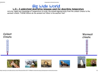 Temperature Rich Task Year 1
