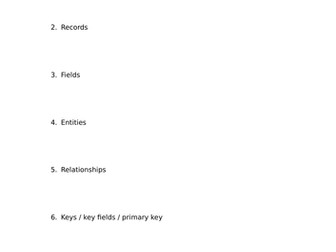 Database Review Questions - Computer Science / ICT