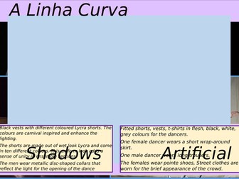 GCSE Dance Display- Costume in the anthology dance works