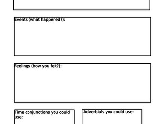 Diary planning sheets