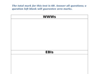 AQA Computer Science 8520 Programming Written Assessment Test