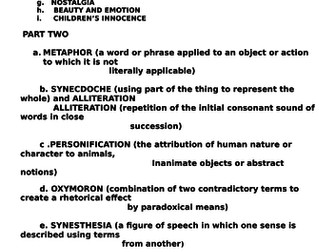 ROMANTIC POETS: BECOMING ACQUAINTED WITH THEM THROUGH THEMES AND FIGURES OF SPEECH