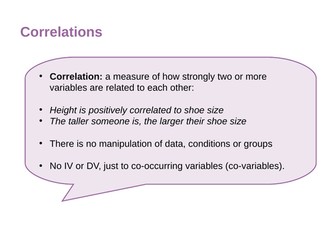 Correlations  - Research Methods