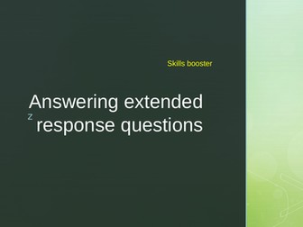 AQA answering extended response questions with examples and answers