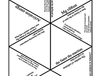 Rate of reaction revision tarsia AQA C8