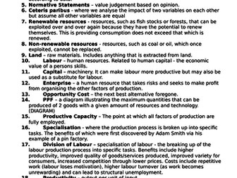 Key economic terms for AQA Economics AS & A Level 2015