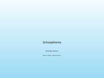 Cognitive theories of schizophrenia option  - PPT Presentation