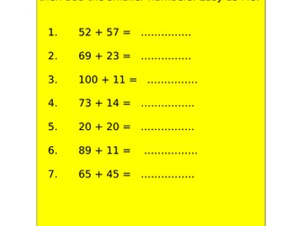 Adding larger numbers