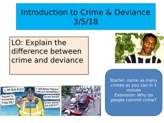 Sociology: crime and deviance