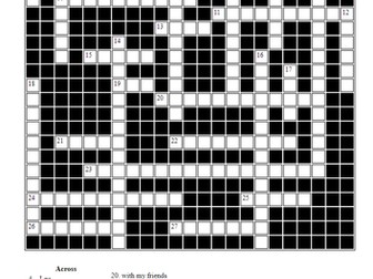 Y7 Spanish Crossword for Revision (Free Time)