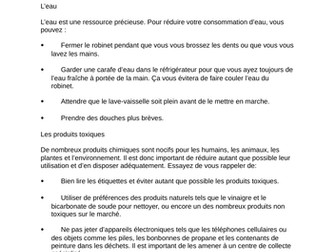 Que puis-je faire pour protéger l'environnement?