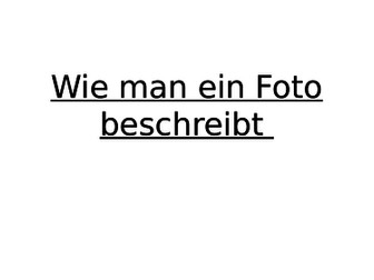 Describing a photo