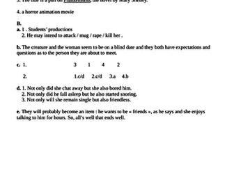 Frank-N-Brains, an animation short story for intermediate ESL students