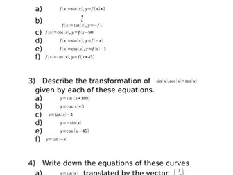 Transforming trig graphs