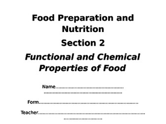 Food Science End of Topic Test