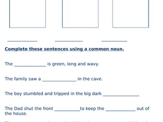 We're going on a bear hunt Nouns, Verbs and Adjectives differentiated worksheets.