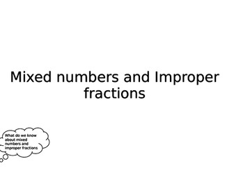 Mixed numbers and improper fractions