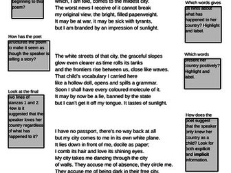 'The Emigrée' Guided Analysis