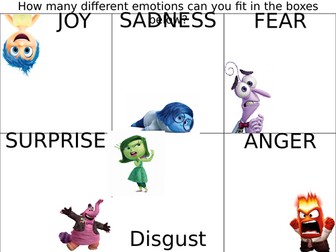 Emotions work sheets