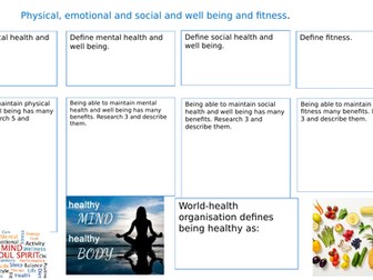 AQA GCSE PE 2018 Grades 9-1 Physical, social, emotional health