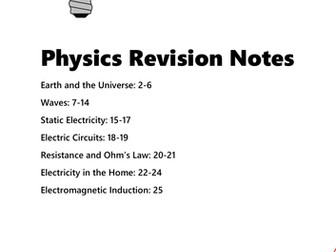 Physics Revision Notes