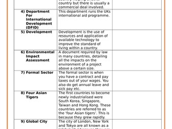 Economic Development Glossary of Key Terms