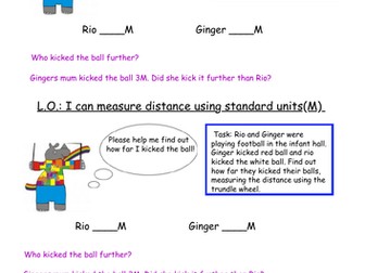 Measure year 1 AA and MAT length height and distance