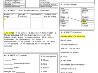 Studio 3 Module 2 Quick revision sheet - Bien dans sa peau
