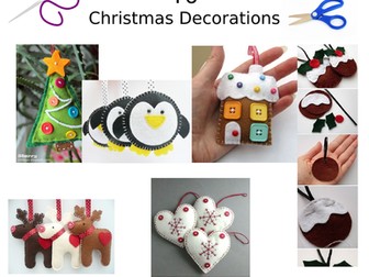 Christmas Decoration DT booklet for mini enterprise - Sewing