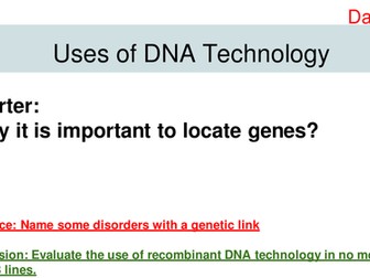 AQA Locating Genes, Genetic Screening & Counselling (Year 2)