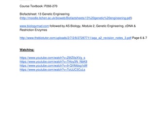 Producing DNA Fragments (Year 2) AQA A-Level