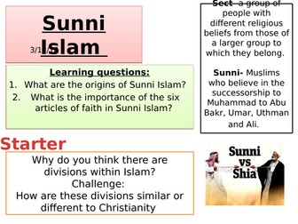 Religion and relationships- Sunni Islam- GCSE AQA 9-1