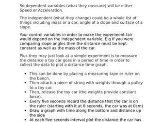 Year 11 iGCSE Physics Revision Notes - experiments and investigations