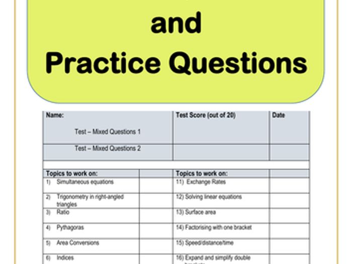 GCSE 9-1 Foundation Revision Maths Mega-Bundle By Elsie99 - Teaching ...