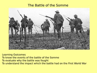 Battle of the Somme Active Lesson for Lower Ability
