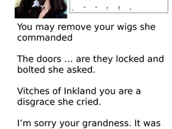 Year 5 - The Witches, adding punctuation to speech sentences