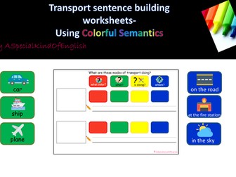 Transport sentence buliding using colourful semantics