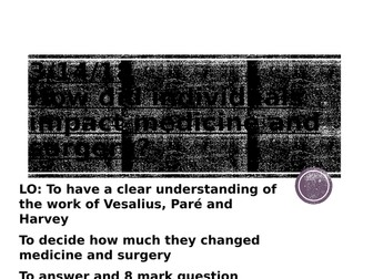 AQA 9-1 Renaissance medicine overview and past paper questions