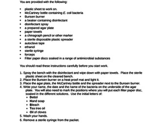 NEW AQA AS Biology Required Practical 6 - The Use of Aseptic techniques