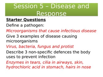 Infection and Response Revision PPT