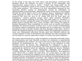 'Macbeth' exemplar essay