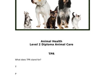 Animal Health TPR Temperature Pulse Respiration